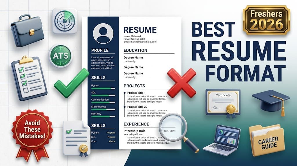 Best Resume Format for Freshers in 2026 – Tips, Sections, and Mistakes to Avoid