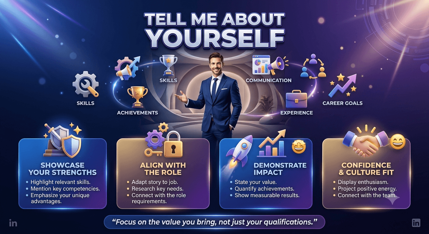 Tell Me About Yourself – Best Answers for Freshers and Experienced Professionals